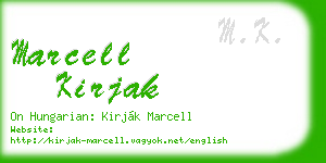 marcell kirjak business card