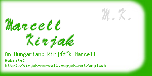 marcell kirjak business card
